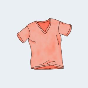 Dummy V-Neck T-Shirt - Red